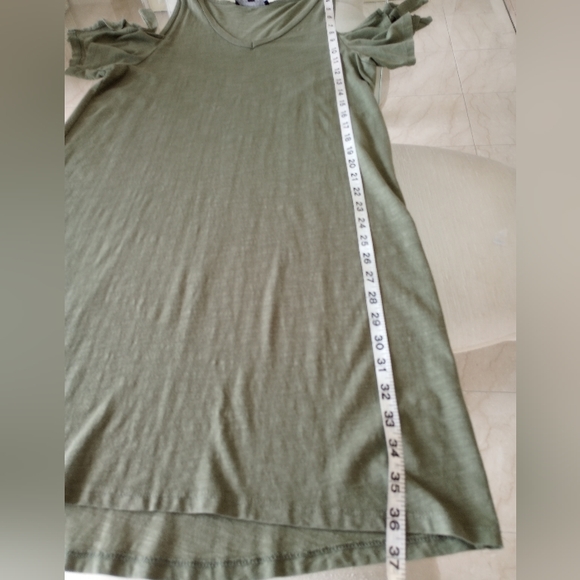 SANCTUARY Lakeside Cold-shoulder  Tie Dress  Green  XS - Picture 4 of 10